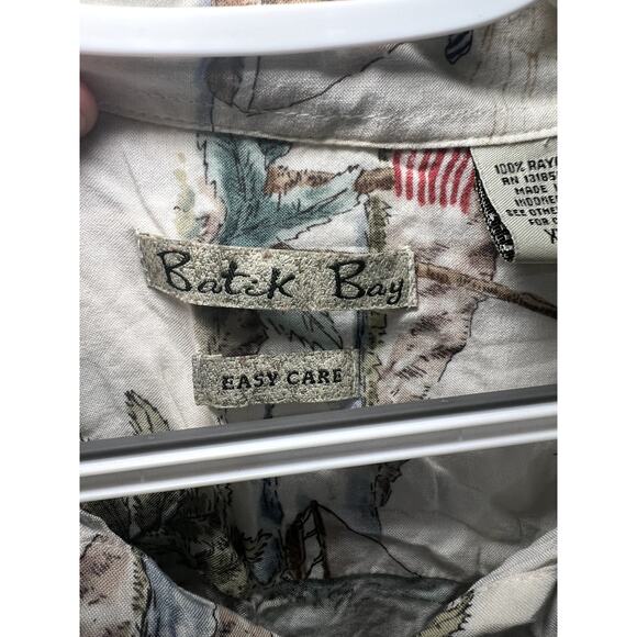 Batik Bay button down camp shirt mens XXL hawaiian tropical aloha casual sailer - Picture 3 of 6